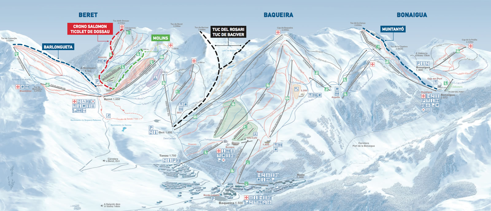 Map op Mountain Ski Circuits 