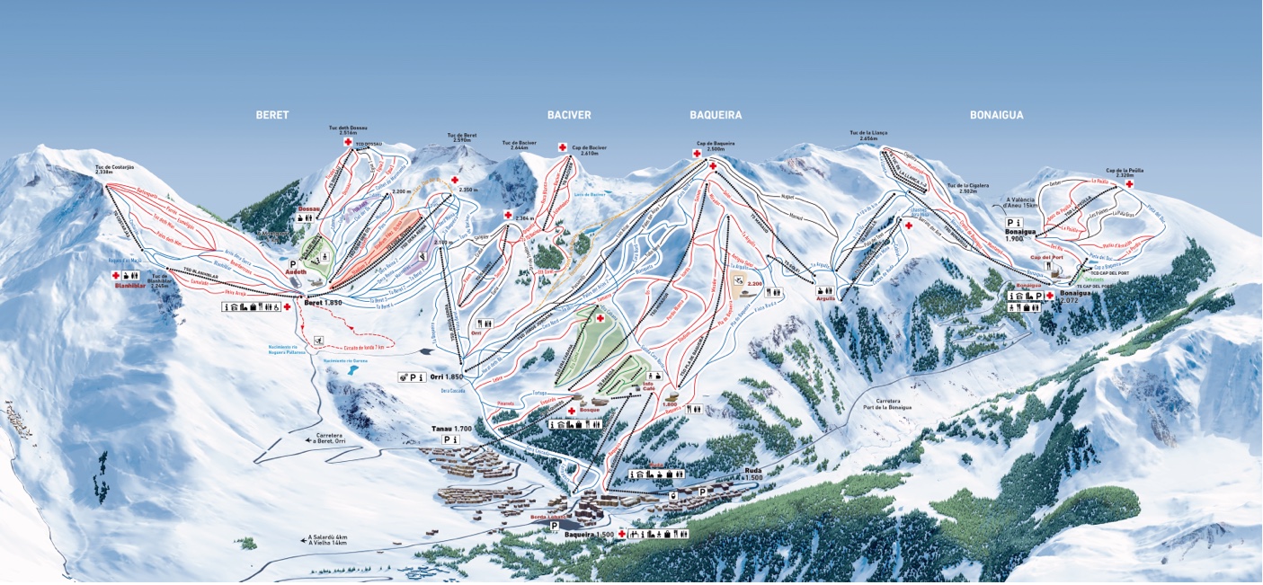 Image of the Trail map Baqueira/Beret