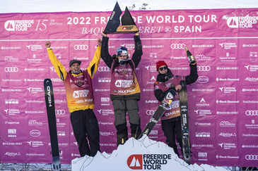 Day of silver for the Spanish contestants Núria Castan and Abel Moga at the spectacular start to the 2022 Freeride World Tour at Baqueira Beret